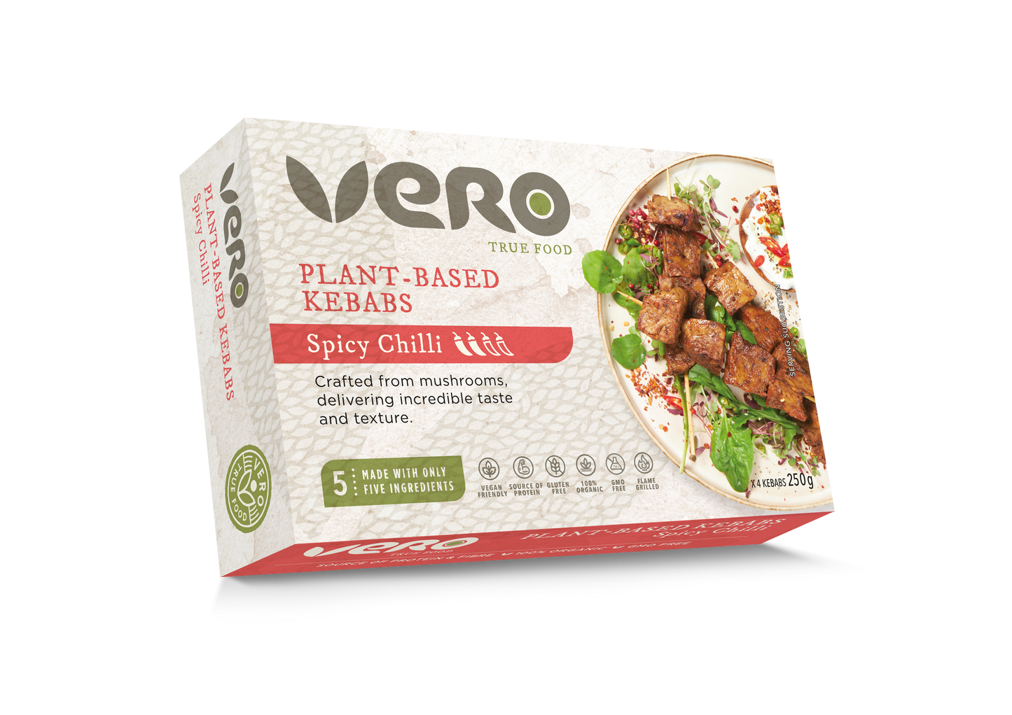 VERO Spicy Chilli plant-based kebabs